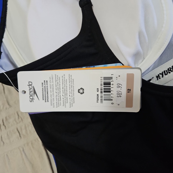 Speedo One Piece Swimsuit - Black and Blue - Picture 3 of 4